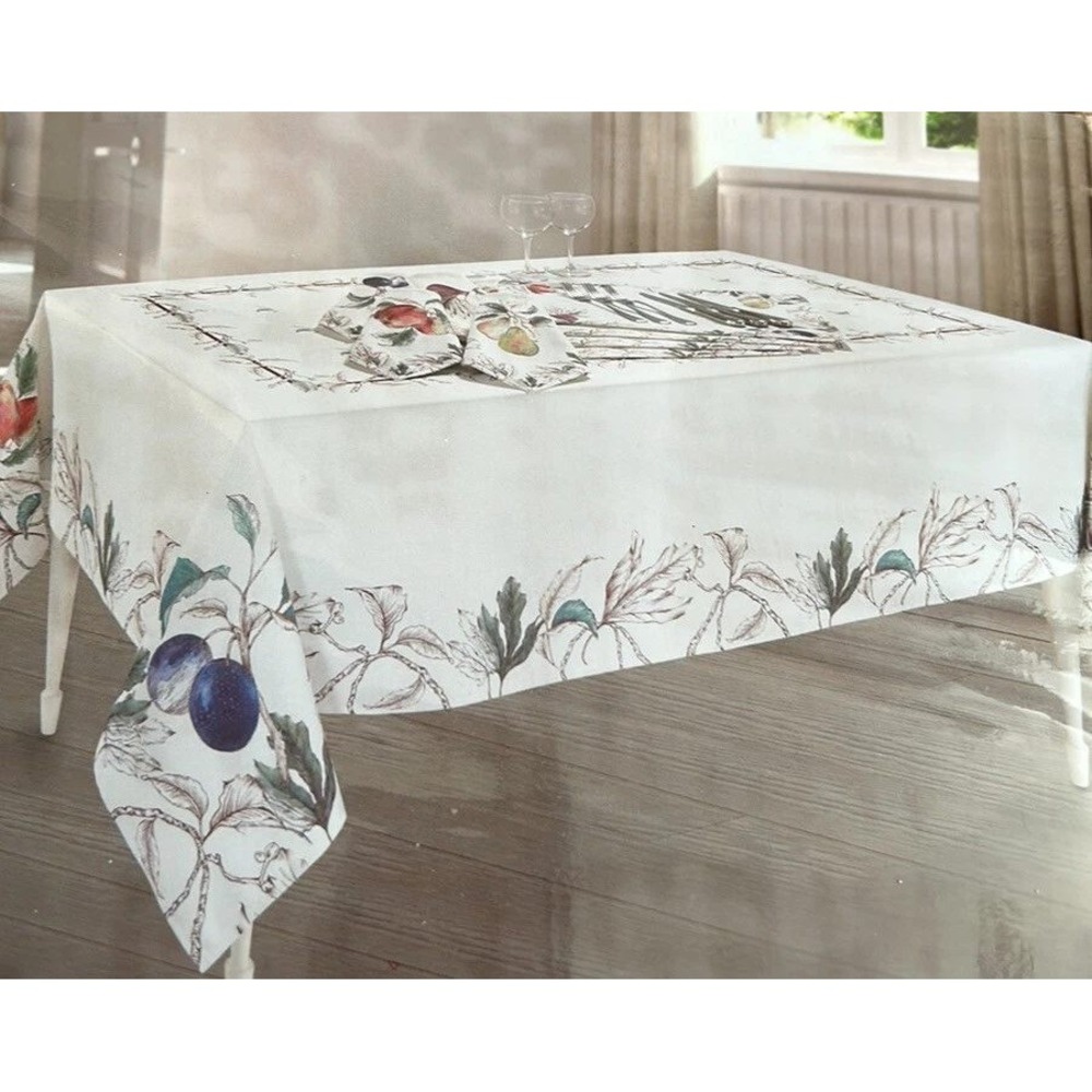 Portmeirion ‎ 60" x 84" Rectangular Tablecloth Nature's Bounty